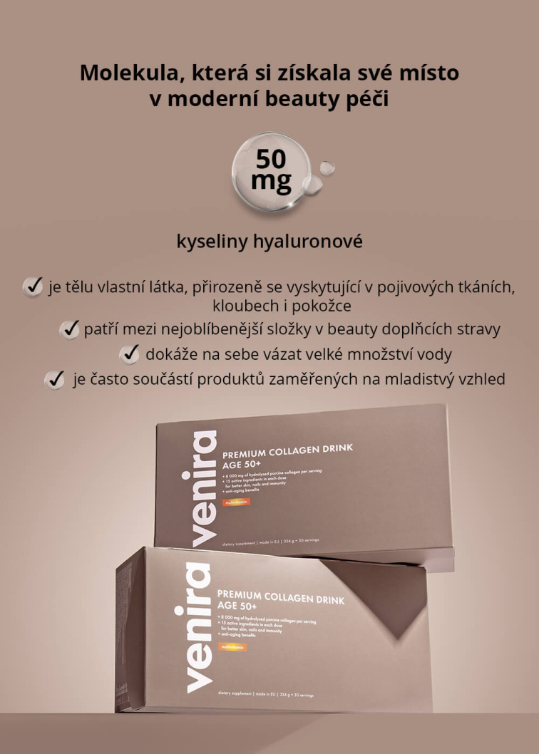 VENIRA PREMIUM kolagenový drink pro vlasy, nehty a pleť, age 50+
