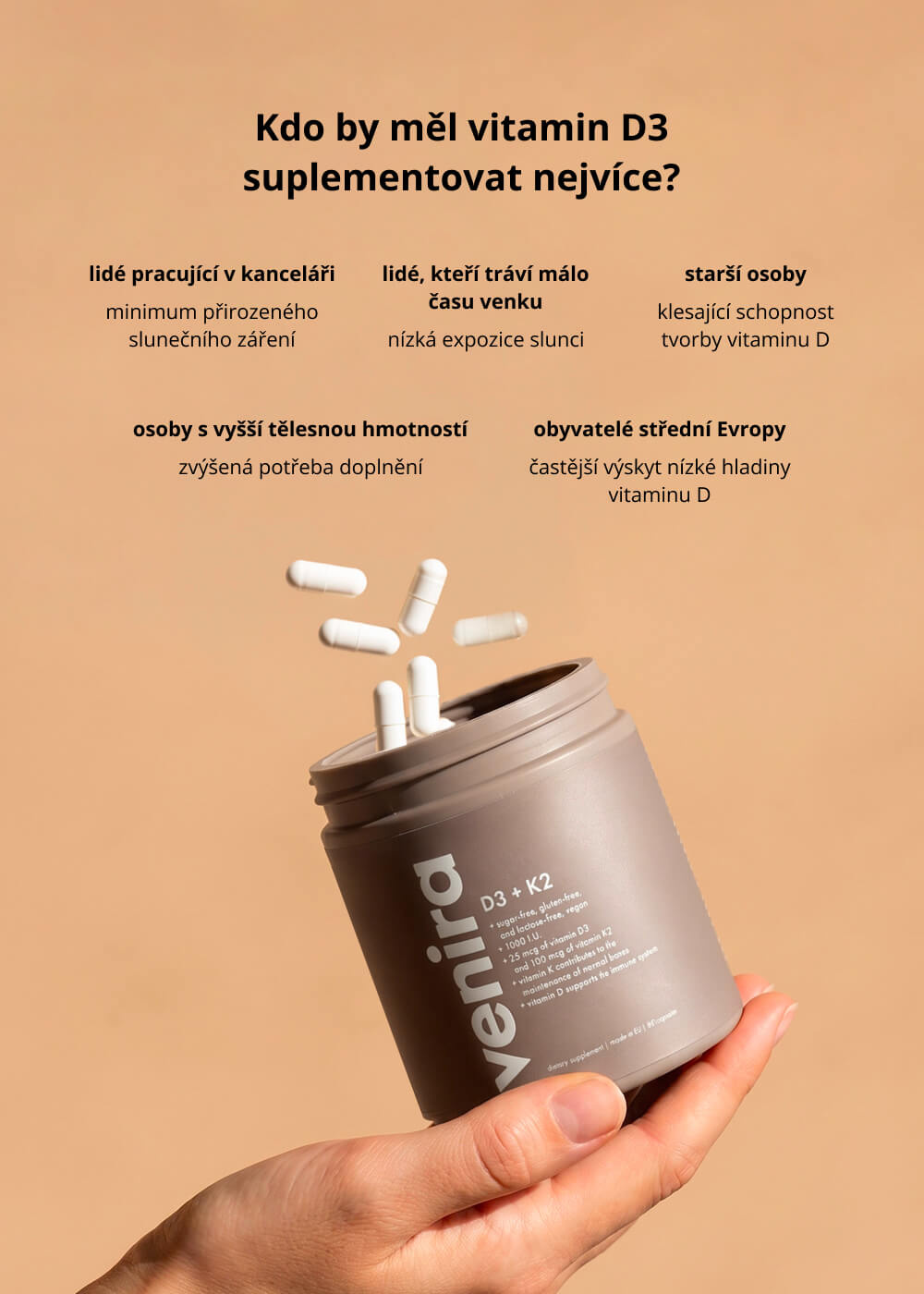 VENIRA vitamin D3 + K2