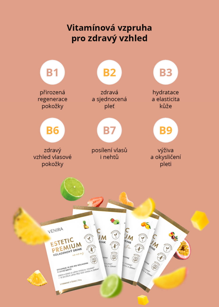 VENIRA ESTETIC PREMIUM kolagenový drink pro vlasy, nehty a pleť