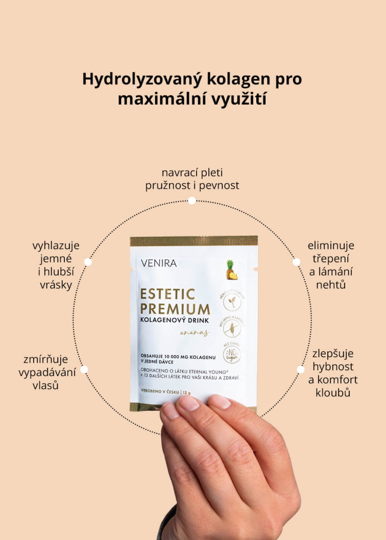 VENIRA ESTETIC PREMIUM kolagenový drink pro vlasy, nehty a pleť