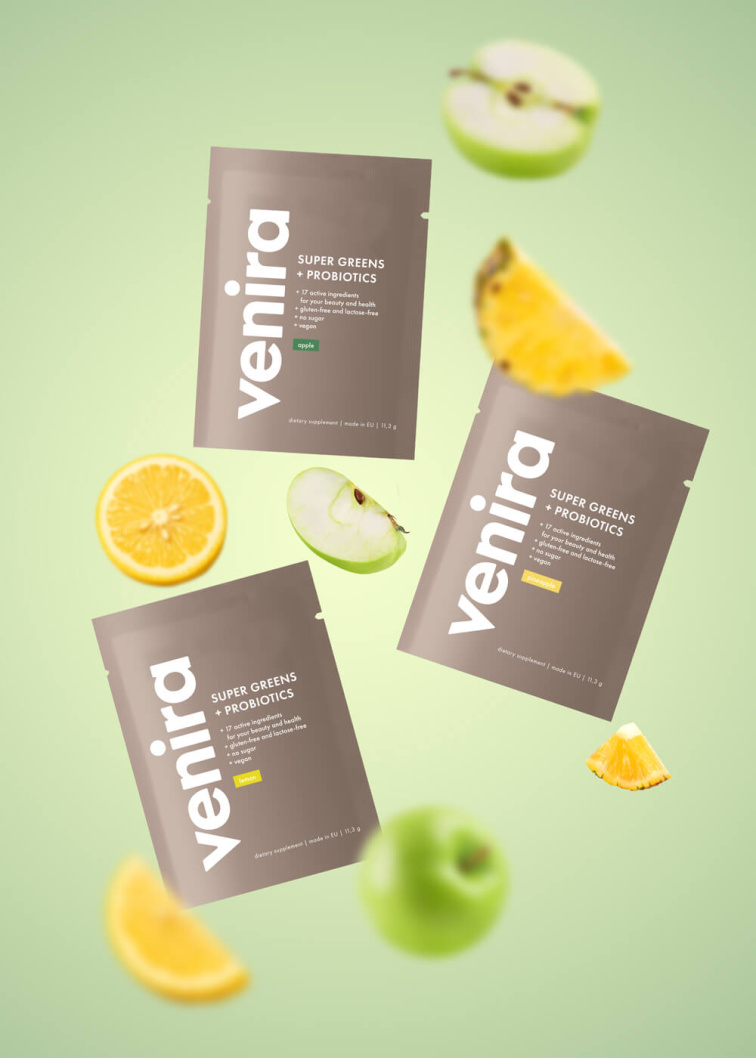 VENIRA super greens + probiotika - vzorek
