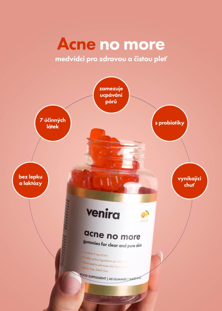 VENIRA medvídci pro péči o problematickou pleť, pro jasnou a čistou pleť