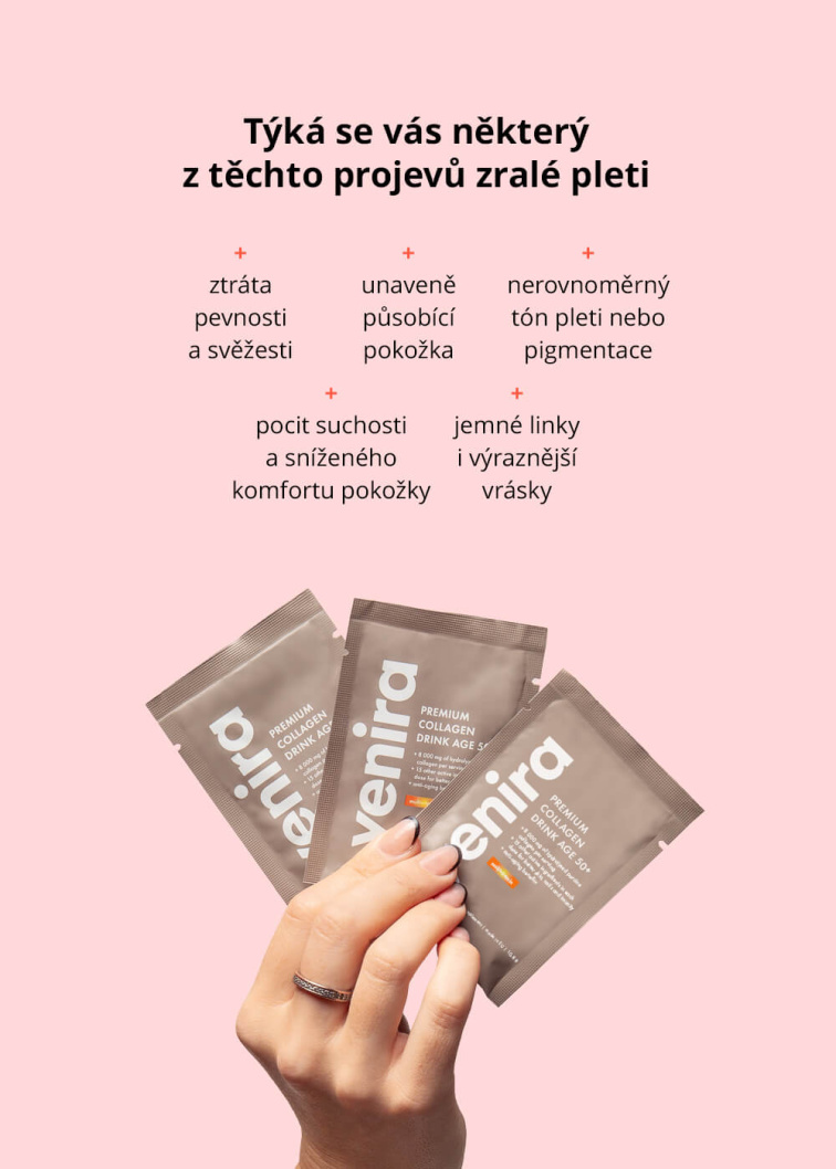 VENIRA PREMIUM kolagenový drink pro vlasy, nehty a pleť, age 50+ - vzorek