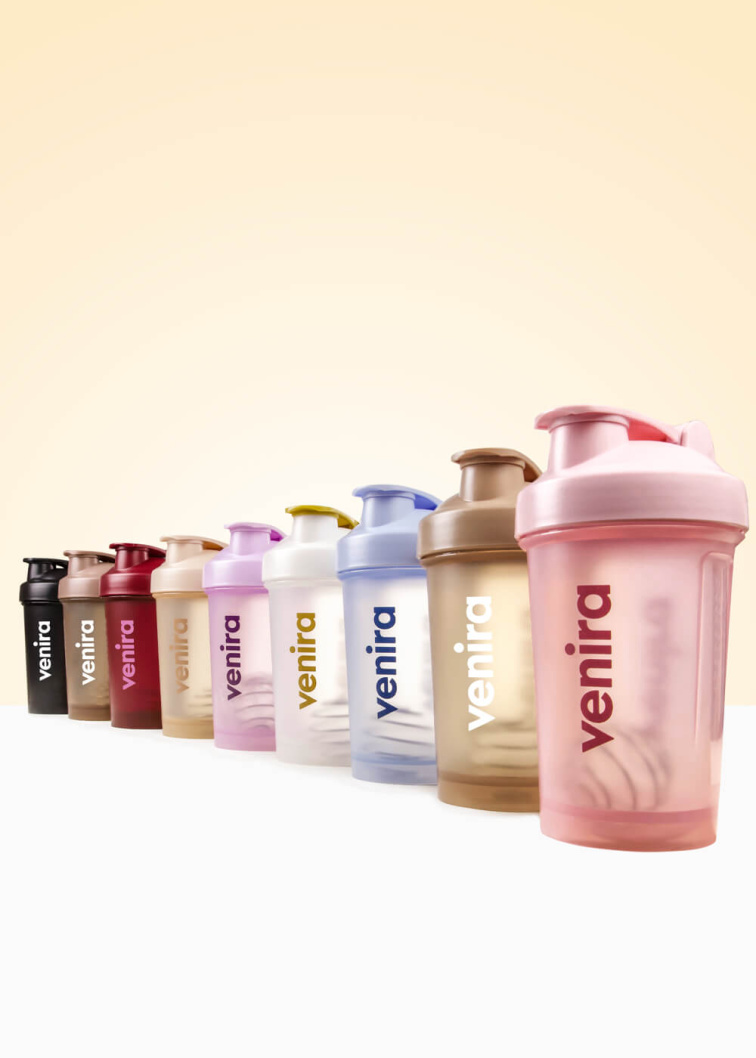 VENIRA shaker PRO s poutkem, světle hnědý