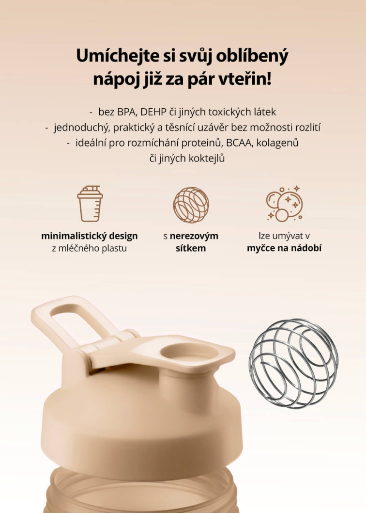 VENIRA shaker PRO s poutkem, béžový