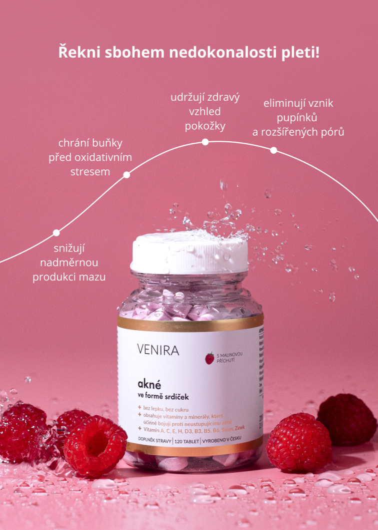 VENIRA srdíčka pro péči o problematickou pleť, pro jasnou a čistou pleť
