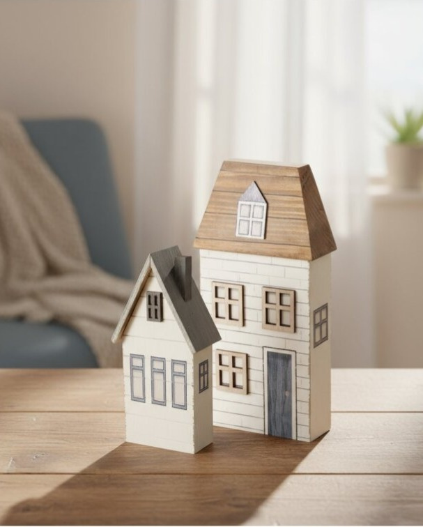 Drevené domčeky Bergström - sada 2ks