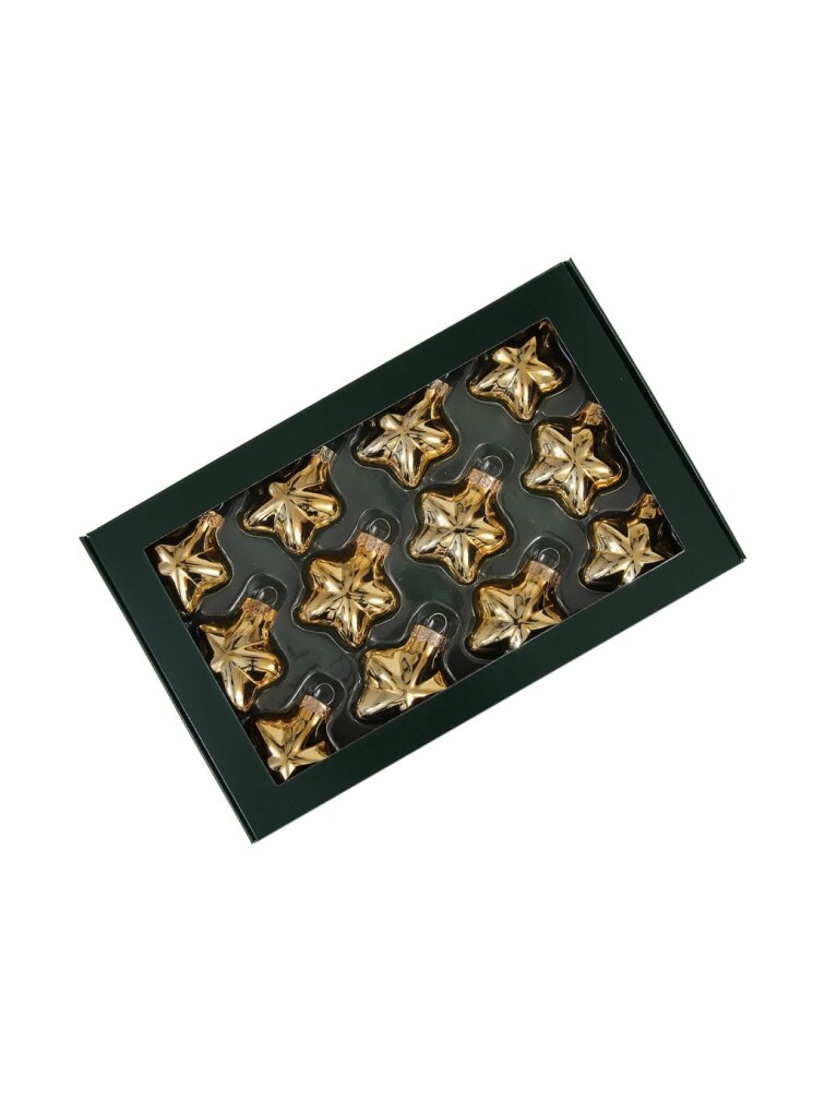 Kolekcia lesklých zlatých sklenených gúľ