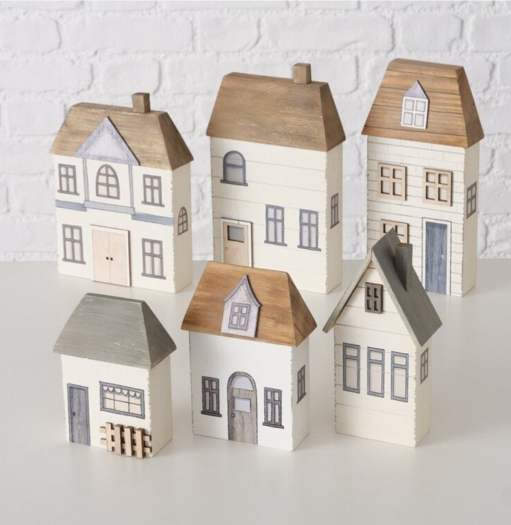 Drevené domčeky Bergström - sada 2ks