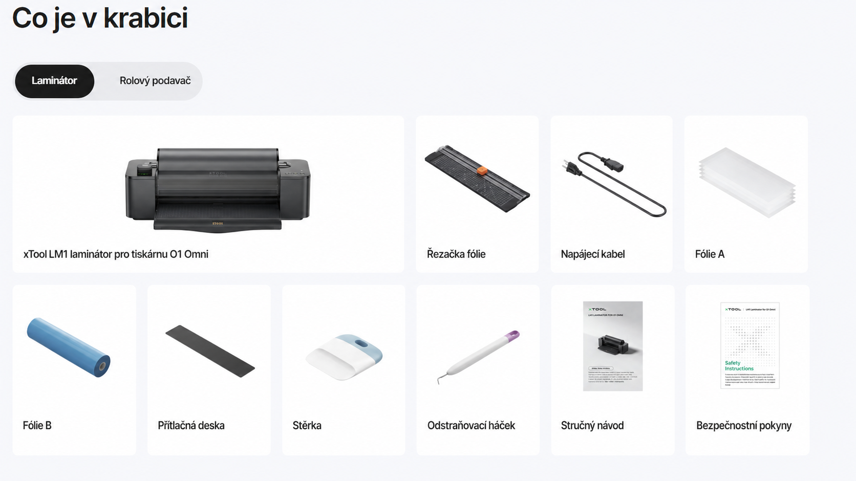 xTool LM1 – laminátor pro O1 Omni Printer