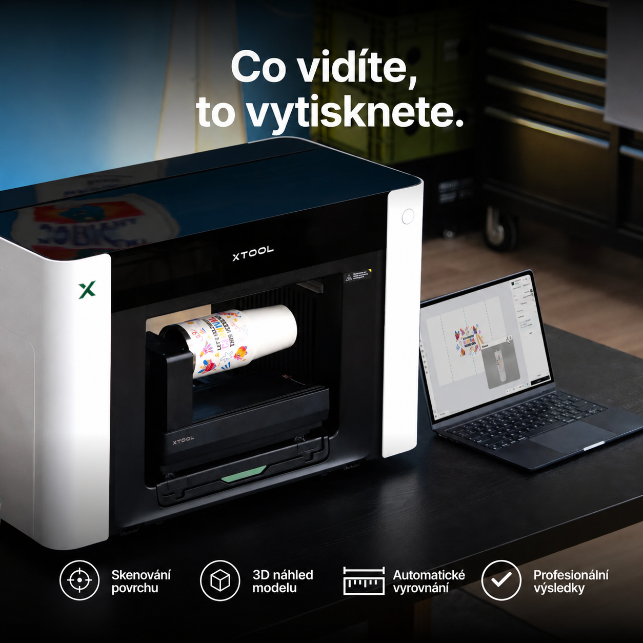 xTool OR1 - rotační osa pro O1 Omni Printer