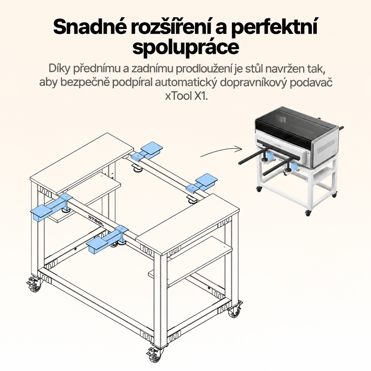 xTool X1 Mobile Work Stand