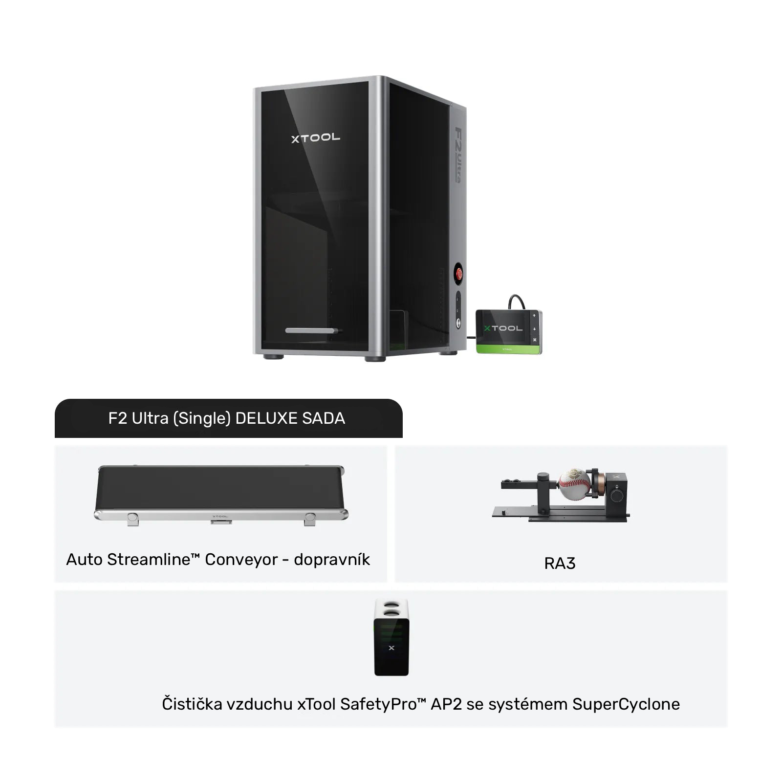 xTool F2 Ultra - 60W MOPA (Single) DELUXE SADA