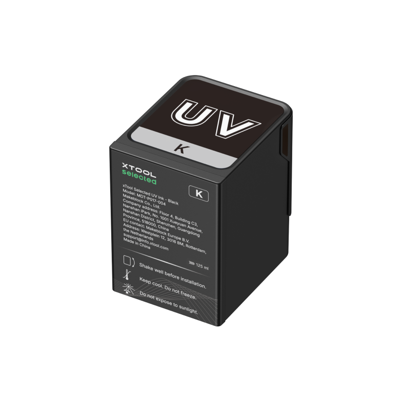 xTool Selected UV Ink Black 125ml - xTool O1 Omni Printer