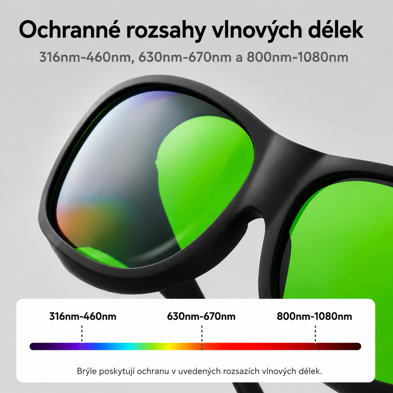 xTool Profesionální ochranné brýle pro diodový a fiber laser (316-460nm a 800-1080nm)