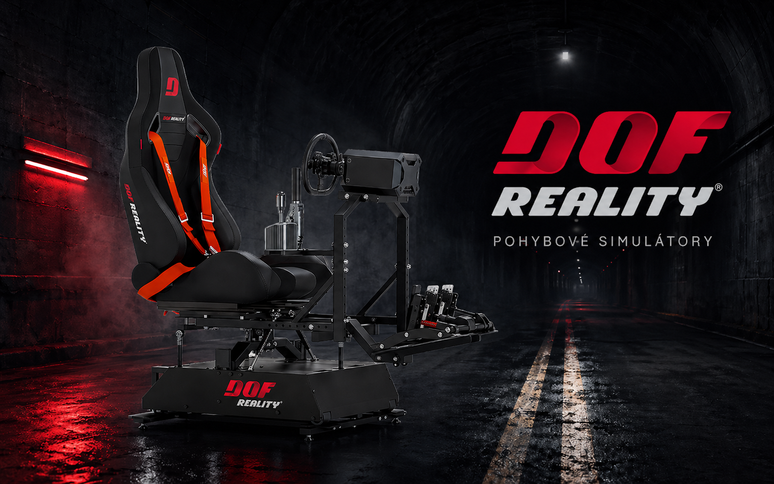 DOF Reality PRO P4 4-axis Závodní pohybový simulátor (4 osy) - KOMPLETNÍ SADA