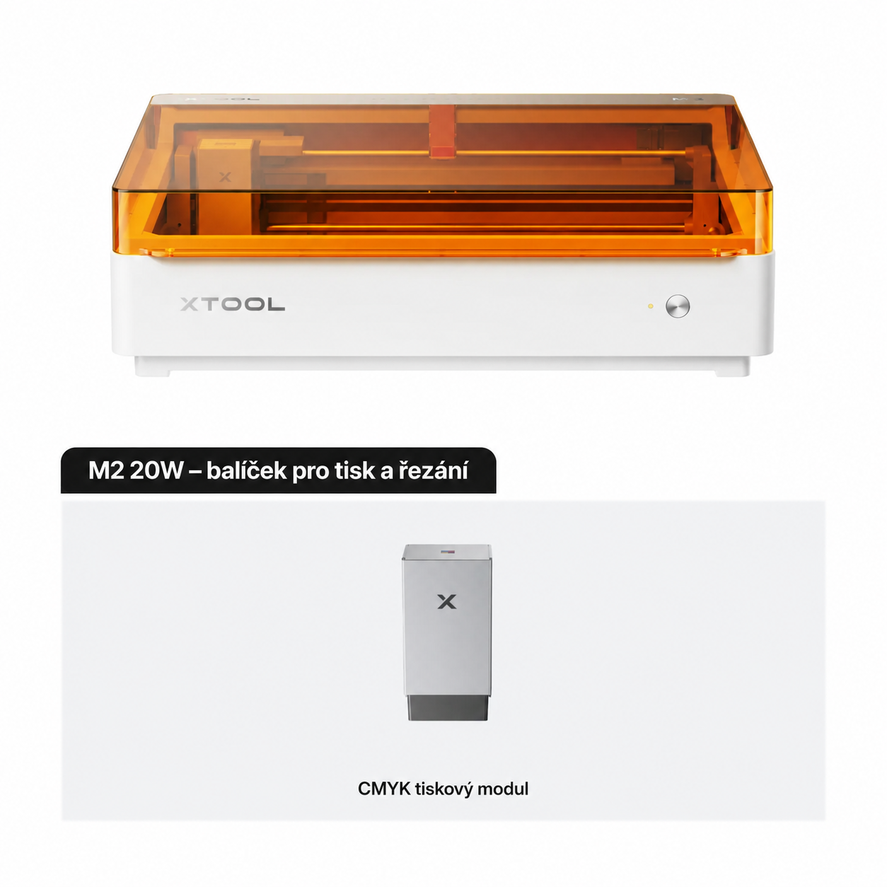xTool M2 20W diodový laser- sada pro barevný tisk a laserové řezání