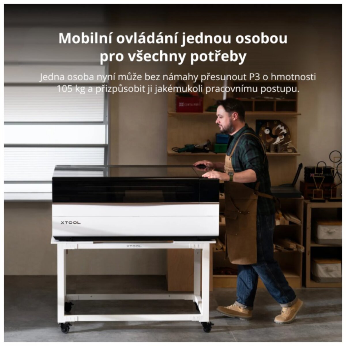 xTool Mobile Work Stand - Mobilní pracovní stojan pro P3