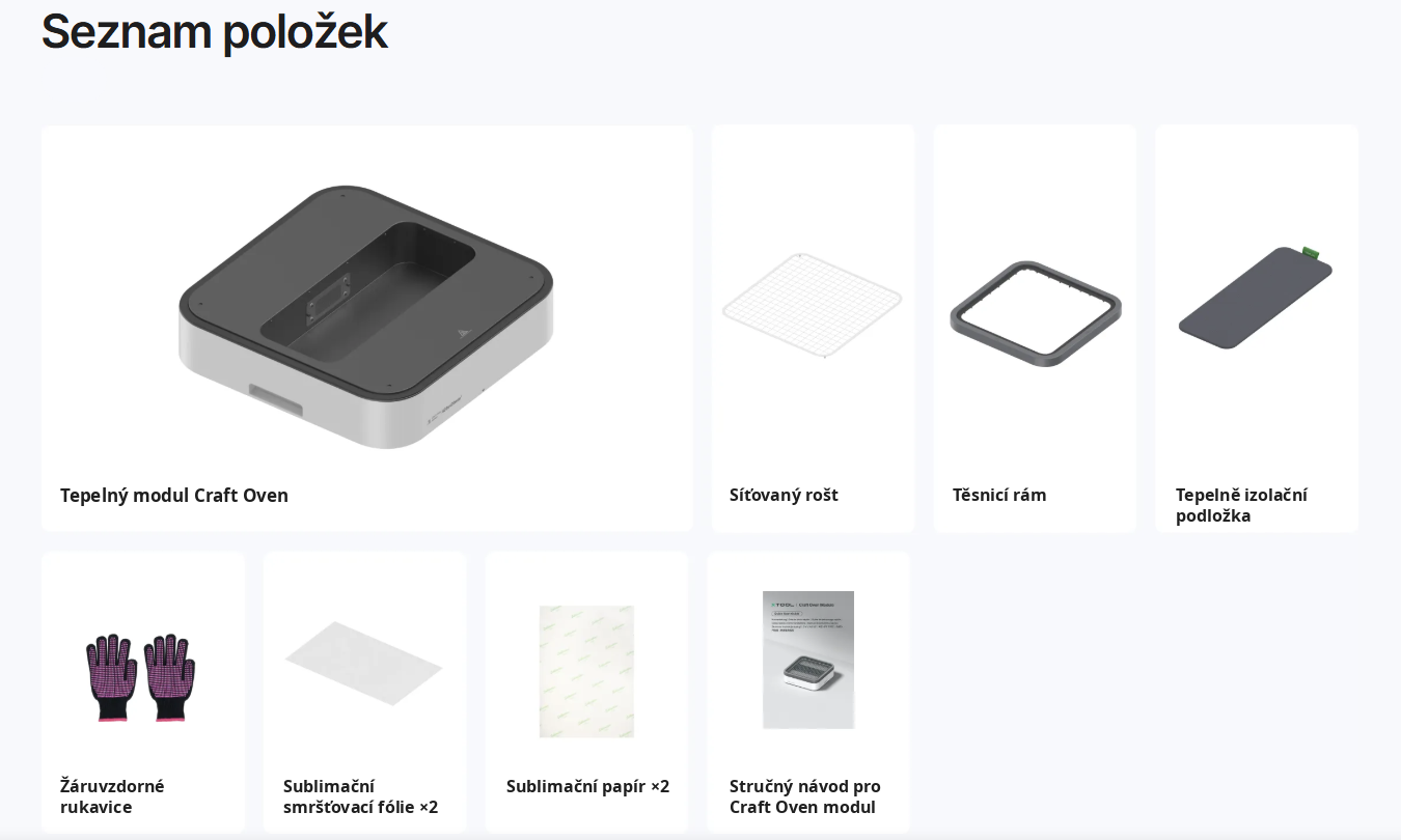 xTool Craft Oven - tepelný modul pece pro WonderPress