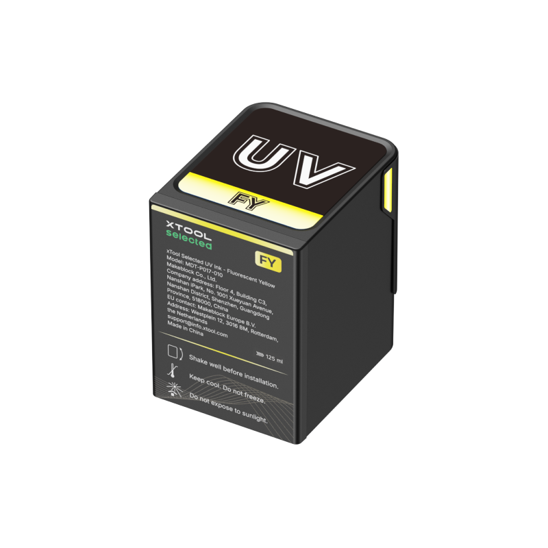 xTool Selected UV Ink Fluorescent Yellow 125ml - xTool O1 Omni Printer