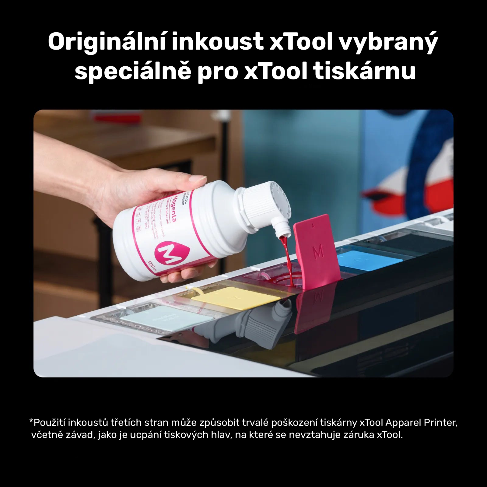 xTool Selected Apparel Printer - Černá barva do tiskárny