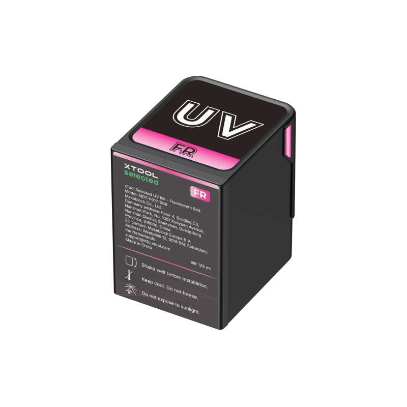 xTool Selected UV Ink Fluorescent Red 125ml - xTool O1 Omni Printer