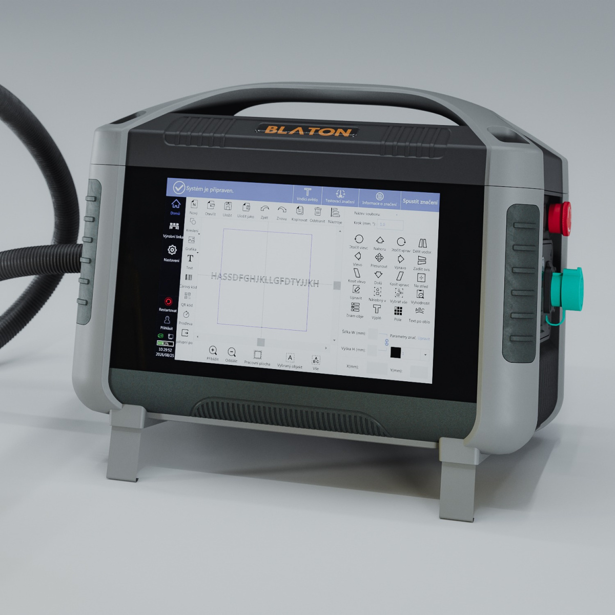 BLATON Portable 30W – přenosný ruční vláknový laser s baterií