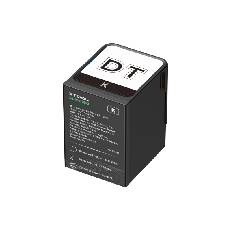 xTool Selected DT Fabric Ink Black 125 ml - xTool O1 Omni Printer