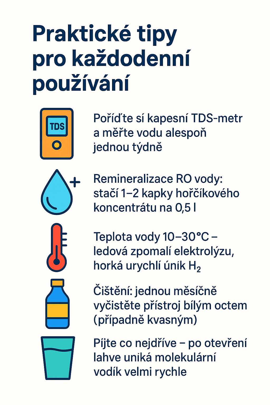 Akú vodu použiť s vodíkovým generátorom vody s PEM membránou?