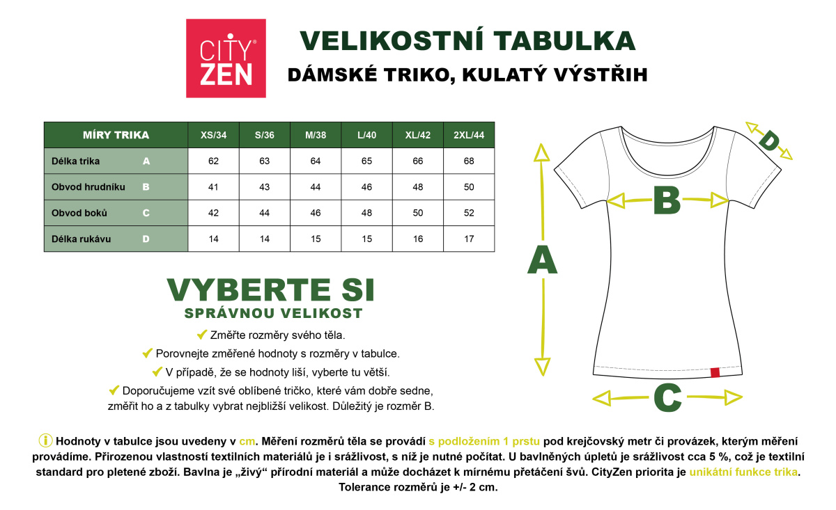 dámské bavlněné tričko CityZen - dark khaki