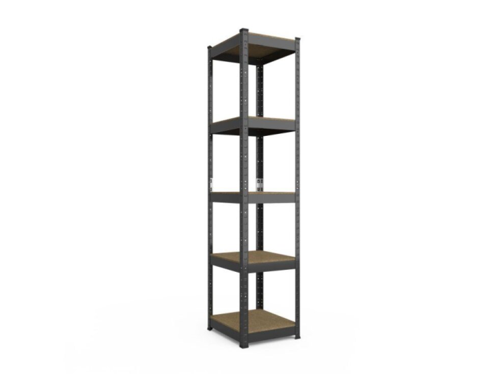 Kovový regál ECONOMY 180x40x40 5 políc - čierna