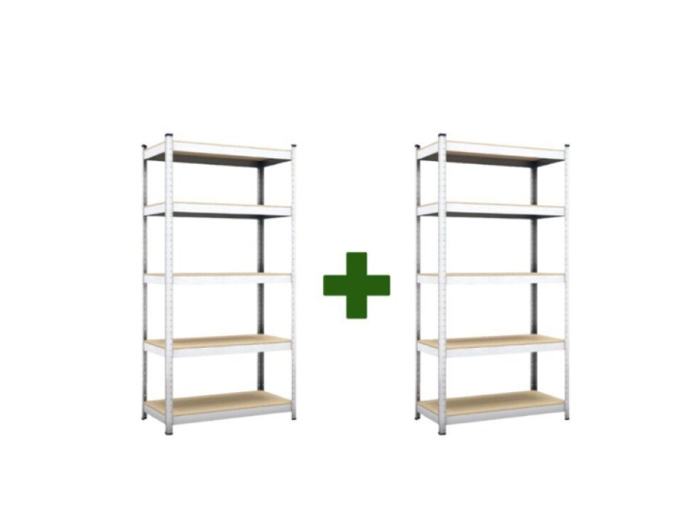 Balíček 1+1 Kovový regál ECONOMY 180x90x40 - pozinkovaný