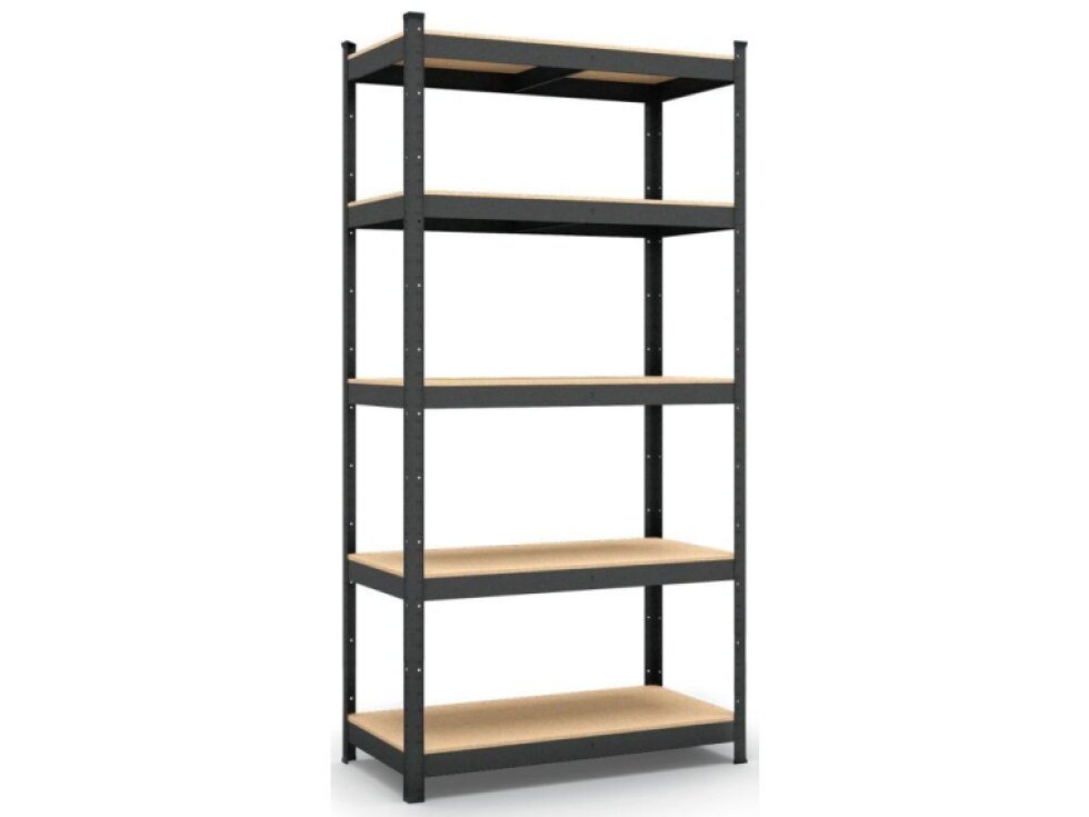 Kovový regál ECONOMY 200x90x60 5 políc - lakovaný čierny