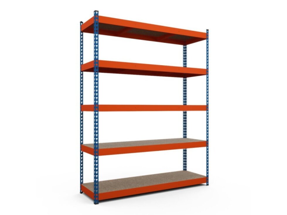 Kovový regál série TITAN 250x160x45 5 políc nosnosť 1500 kg