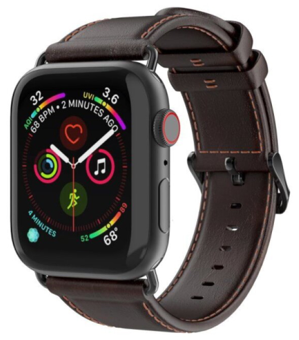 Kožený pásek / řemínek pro Apple Watch 44mm / 45mm / 46mm / 49mm - DuxDucis, Business Coffee