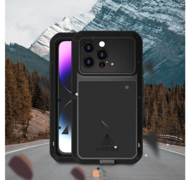Ochranný kryt pro iPhone 14 Pro MAX - LOVE MEI, Powerful Black