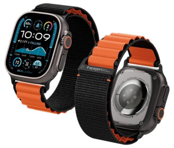 Řemínek na Apple Watch 44mm / 45mm / 46mm / 49mm - Spigen, WBF1 Orange