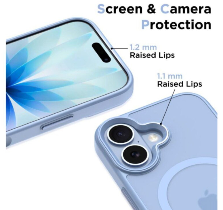 Ochranný kryt na iPhone 17 - Tech-Protect, Magmat MagSafe Matte Mist Blue