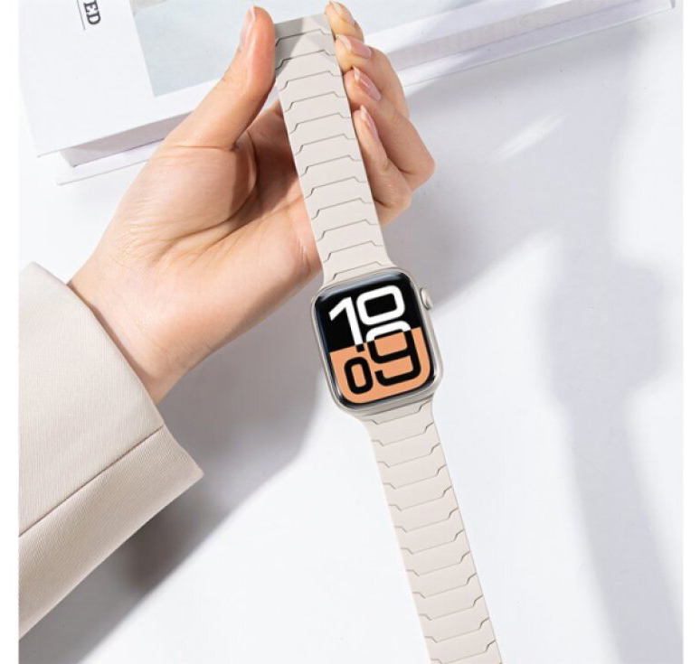 Řemínek pro Apple Watch 38mm / 40mm / 41mm / 42mm - Hoco, WA39 Flexible Starlight/Orange