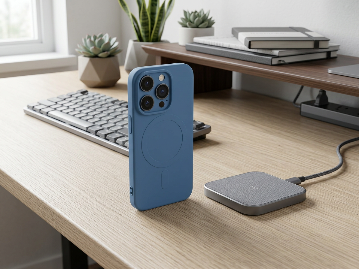 Ochranný kryt na iPhone 13 - Mercury, SemiSilicon MagSafe Blue