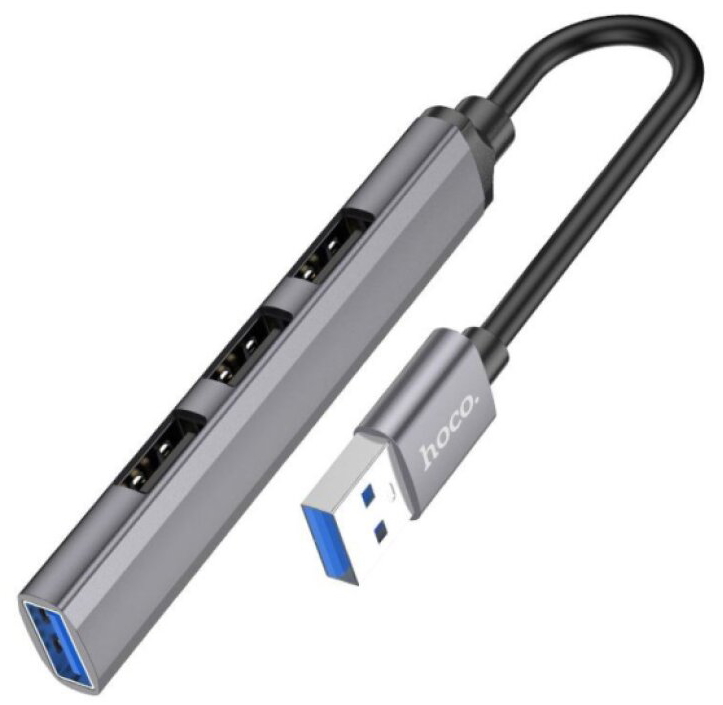 Redukce USB-A to USB-A - Hoco, HB26 Gray