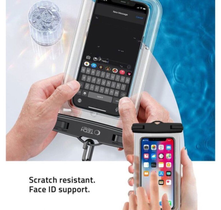 Plážové voděodolné pouzdro na mobil - Tech-Protect, UWC7 Universal Black