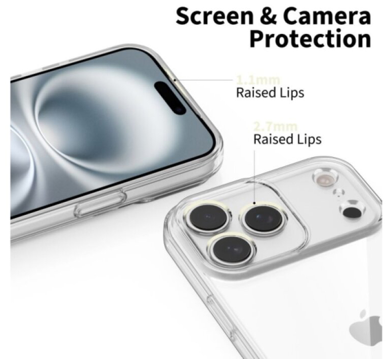 Ochranný kryt na iPhone 17 Pro - Tech-Protect, Flexair Clear