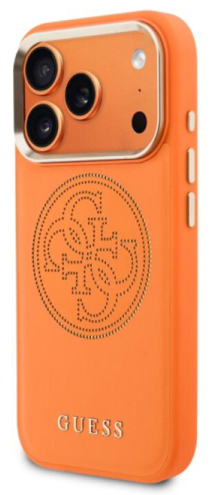 Ochranný kryt na iPhone 17 Pro - Guess, 4G Perforated Logo MagSafe Orange