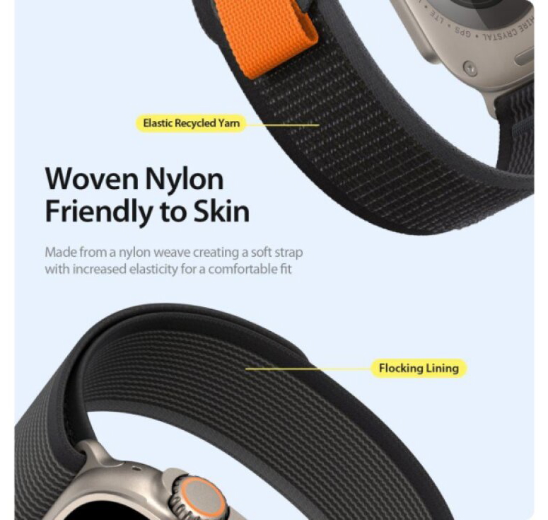 Řemínek na Apple Watch 38mm / 40mm / 41mm / 42mm - DuxDucis, YJ Black/Grey