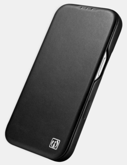 Knížkové pouzdro na iPhone 17 Pro MAX - iCarer, Oil Wax Real Leather MagSafe Black