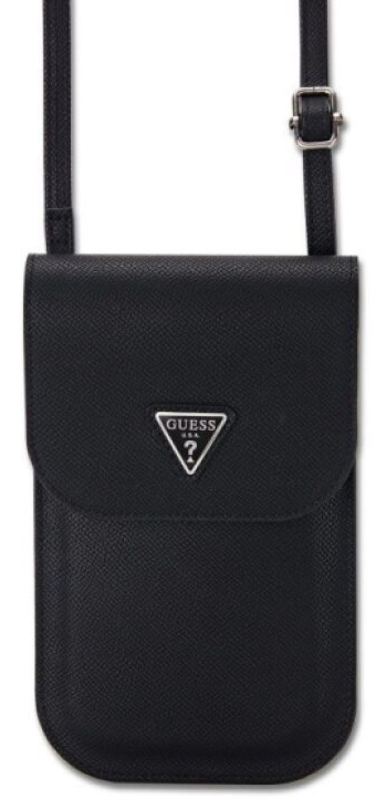 Univerzální pouzdro / taška s kapsou na mobil - Guess, Grained Triangle Black