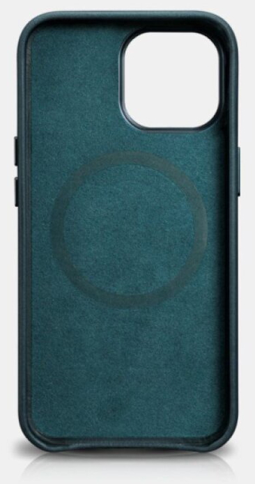 Kožený kryt na iPhone 13 Pro MAX - iCarer, Oil Wax with MagSafe Blue