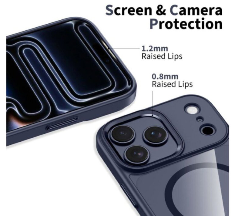 Ochranný kryt na iPhone 17 Pro - Tech-Protect, Magmat MagSafe Blue/Clear