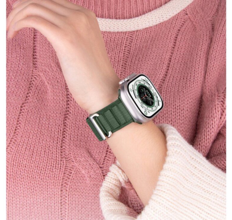 Řemínek pro Apple Watch 44mm / 45mm / 46mm / 49mm - Hoco, WA20 Climbing Dark Olive Green